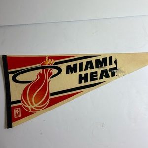 Vintage 80s NBA Miami Heat Pennant